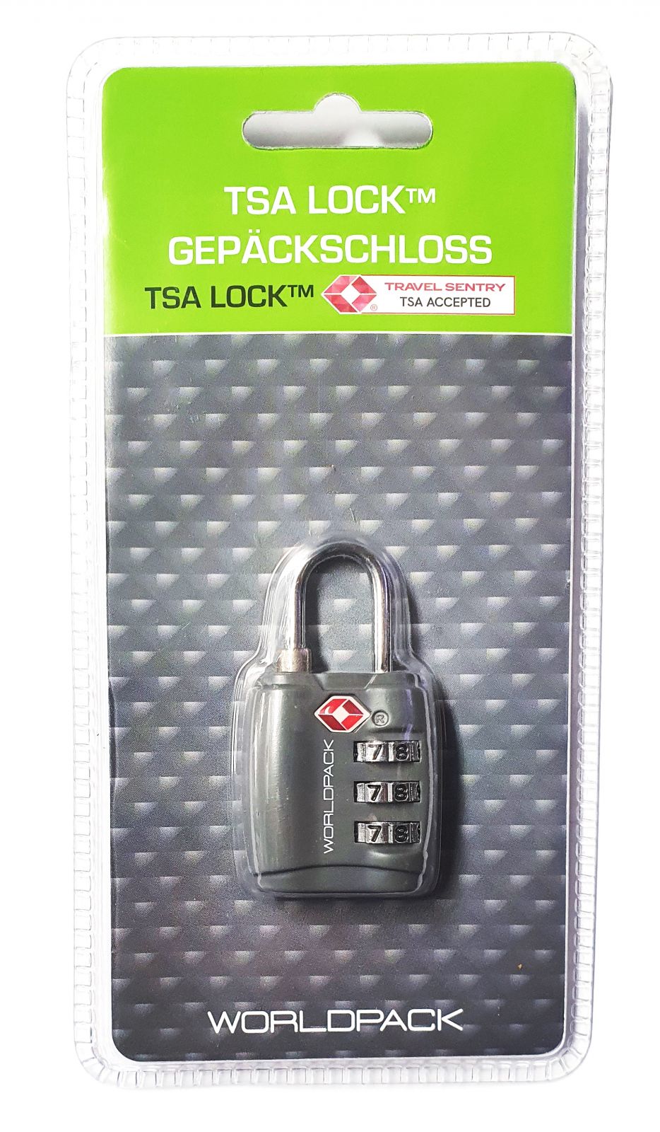 Bezpečnostní TSA kódový zámek WORLDPACK grey