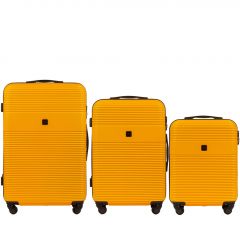 Cestovní kufry sada FINCH ABS dark yellow L,M,S
