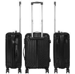 Cestovní kufry sada PALMA L,M,S BLACK BRIGHT MONOPOL E-batoh