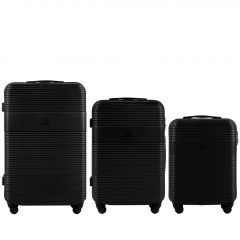 Cestovní kufry sada FINCH ABS black L,M,S