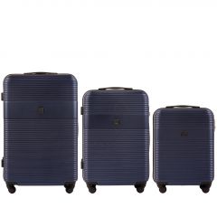 Cestovní kufry sada FINCH ABS dark blue L,M,S
