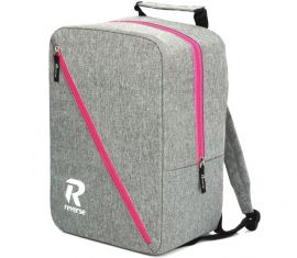 Příruční zavazadlo - batoh pro RYANAIR R1 40x25x20 GREY-PINK