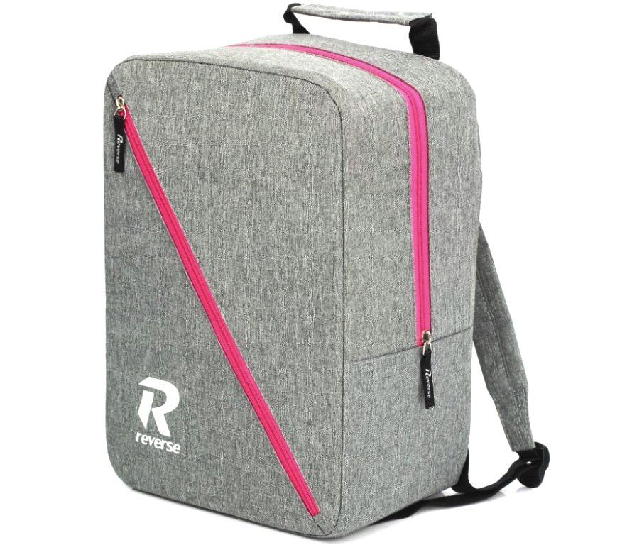 Reverse Příruční zavazadlo - batoh pro RYANAIR R1 40x25x20 GREY-PINK