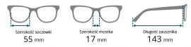 Dioptrické brýle RE106-B +1,50 flex BRILO E-batoh