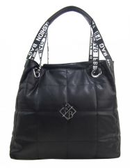 Velká dámská kabelka přes rameno v prošívaném designu černá Fashion & CO E-batoh