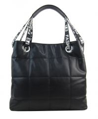 Velká dámská kabelka přes rameno v prošívaném designu černá Fashion & CO E-batoh