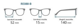 Dioptrické brýle RE088-B +1,25 flex BRILO E-batoh
