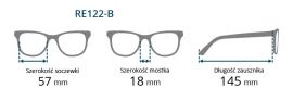 Dioptrické brýle RE122-B +3,25 flex BRILO E-batoh