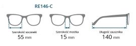 Dioptrické brýle RE146-C +2,75 flex BRILO E-batoh