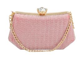 Luxusní růžové dámské psaníčko na řetízku FH1100 Michelle Moon E-batoh