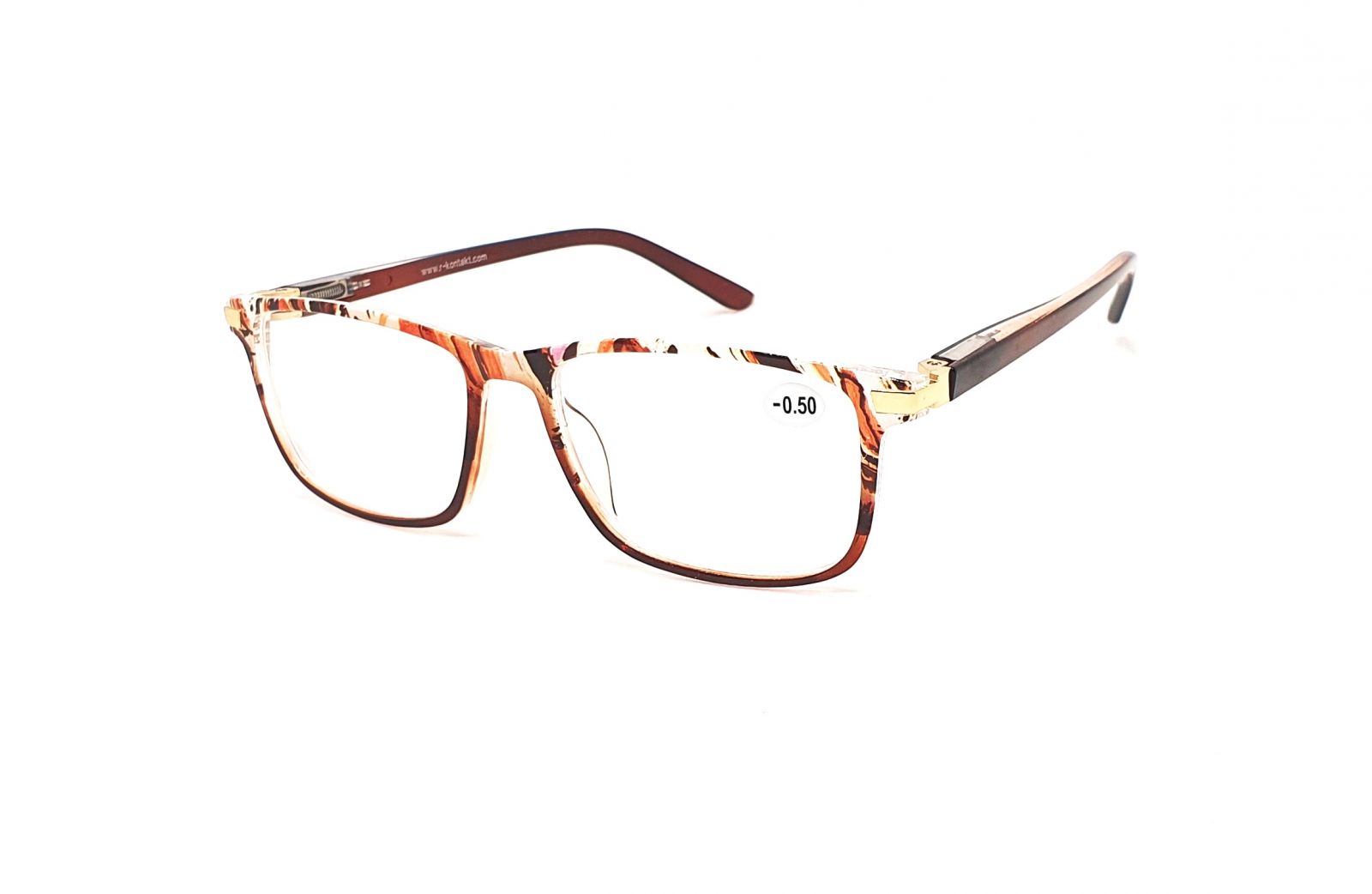 Dioptrické brýle V3075 / -3,00 brown flex