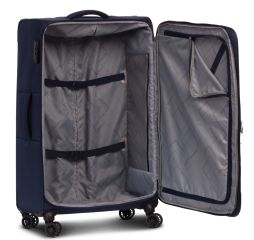 Cestovní textilní kufr DUBLIN 4w BLUE velký L TSA WORLDPACK E-batoh