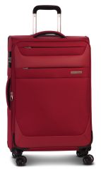 Cestovní textilní kufr  DUBLIN 4w RED velký L TSA