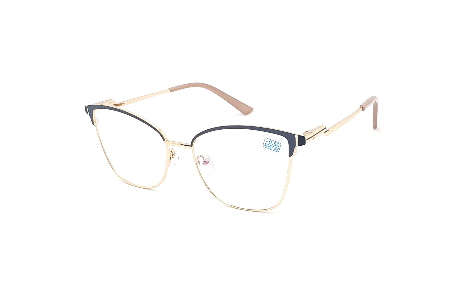 Dioptrické brýle 6861 / -1,50 black/gold/brown s antireflexní vrstvou Flex