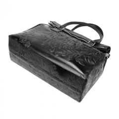 Kožená černá dámská kabelka do ruky Luka VERA PELLE E-batoh