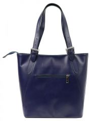 Velká modrá kožená dámská kabelka přes rameno L Artigiano L’Artigiano della Pelle E-batoh