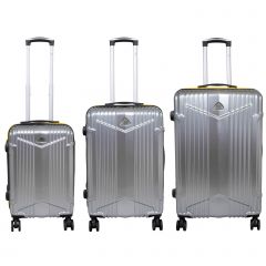 Cestovní kufry sada Daytona silver L,M,S MONOPOL E-batoh