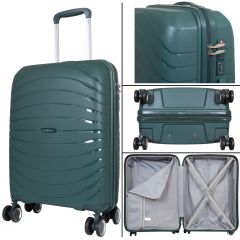 Cestovní kufry sada Denver green L,M,S TSA MONOPOL E-batoh