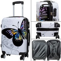 Cestovní kufry Butterfly sada L,M,S MONOPOL E-batoh