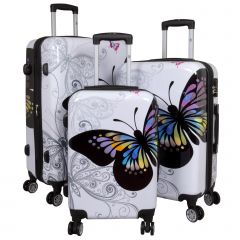Cestovní kufry Butterfly sada L,M,S