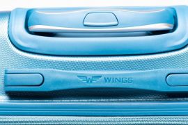 Cestovní kufry sada WINGS 310 ABS MIDDLE BLUE L,M,S,xS E-batoh