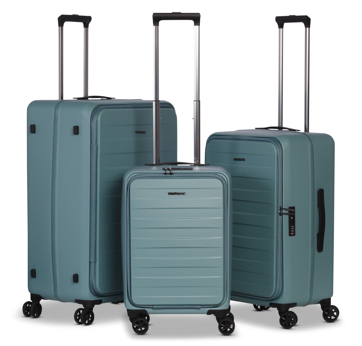 WORLDPACK Cestovní kufry sada SEATLE L,M,S grey-blue TSA