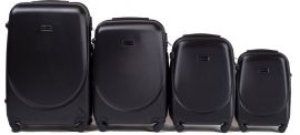 Cestovní kufry sada WINGS 310 ABS BLACK L,M,S,xS