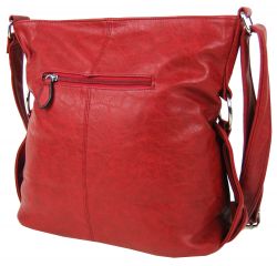 Červená moderní crossbody dámská kabelka 67-MH MARIA MARNI E-batoh