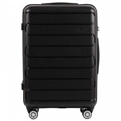 Cestovní kufr WINGS 181-03 POLIPROPYLEN BLACK střední M E-batoh