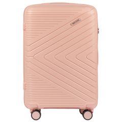 Cestovní kufr WINGS PRIMROSE POLIPROPYLEN CORAL střední M TSA E-batoh