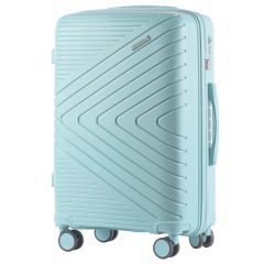 Cestovní kufr WINGS PRIMROSE POLIPROPYLEN MACARON BLUE střední M TSA