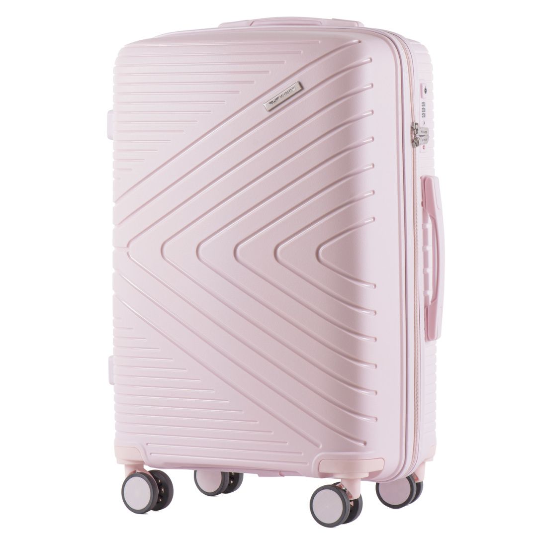 Cestovní kufr WINGS PRIMROSE POLIPROPYLEN PINK střední M TSA