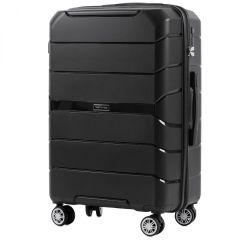 Cestovní kufr WINGS SPARROW PP05 POLIPROPYLEN BLACK střední M