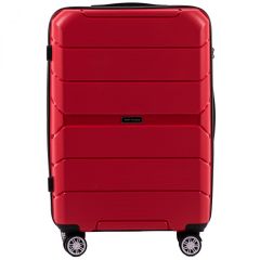 Cestovní kufr WINGS SPARROW PP05 POLIPROPYLEN RED střední M E-batoh