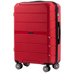 Cestovní kufr WINGS SPARROW PP05 POLIPROPYLEN RED střední M