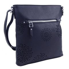 Crossbody dámská kabelka v květovaném designu tmavě modrá 5432-BB BELLA BELLY E-batoh