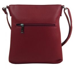 Crossbody dámská kabelka v květovaném designu tmavě červená 5432-BB BELLA BELLY E-batoh