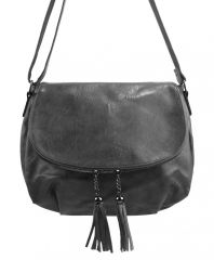 Crossbody dámská měkká kabelka tmavě šedá INT. COMPANY E-batoh
