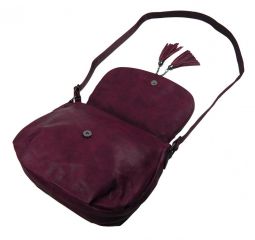 Crossbody dámská měkká kabelka vínově červená INT. COMPANY E-batoh