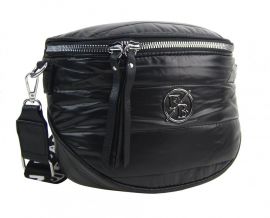 Moderní dámská crossbody kabelka / ledvinka metalická světle modrá Fashion Bag E-batoh