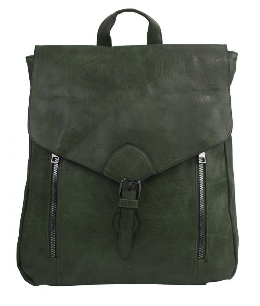 Dámský batoh / kabelka tmavě zelená INT. COMPANY E-batoh