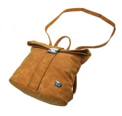 Dámský batoh / kabelka z broušené kůže denim modrá BELLA BELLY E-batoh