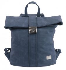 Dámský batoh / kabelka z broušené kůže modrá