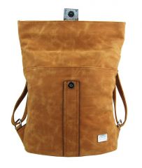 Dámský batoh / kabelka z broušené kůže světlá krémová BELLA BELLY E-batoh