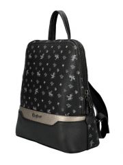 David Jones Černý dámský módní elegantní batůžek E-batoh