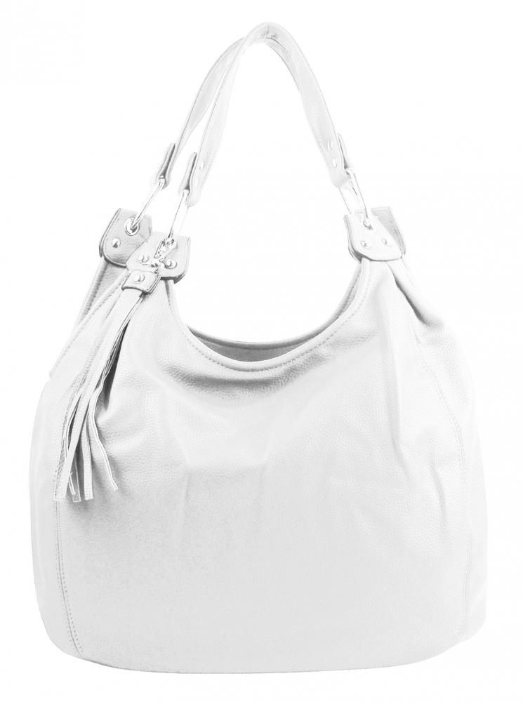 Praktická velká dámská kabelka přes rameno bílá MARIA MARNI E-batoh