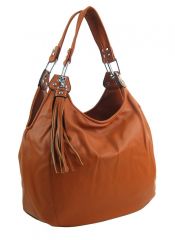 Praktická velká dámská kabelka přes rameno přírodní hnědá MARIA MARNI E-batoh