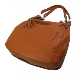 Praktická velká dámská kabelka přes rameno přírodní hnědá MARIA MARNI E-batoh