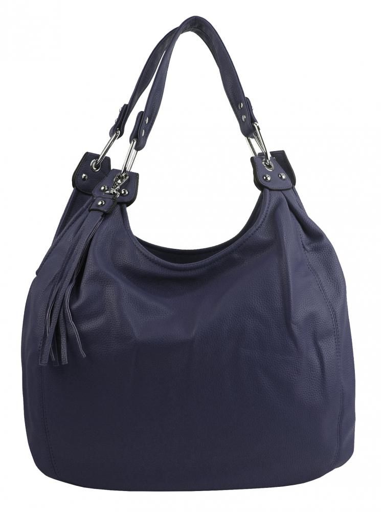 MARIA MARNI Praktická velká dámská kabelka přes rameno tmavě modrá
