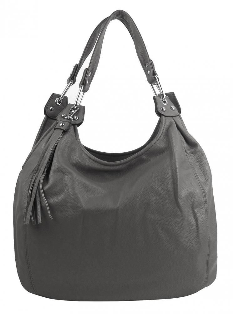 MARIA MARNI Praktická velká dámská kabelka přes rameno tmavě šedá